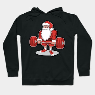 Powerlifting Santa Deadlift Santa Hoodie